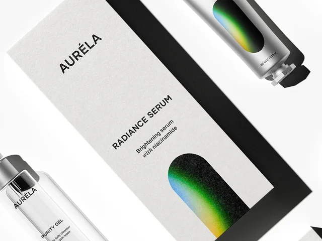 Auréla brand identity and packaging