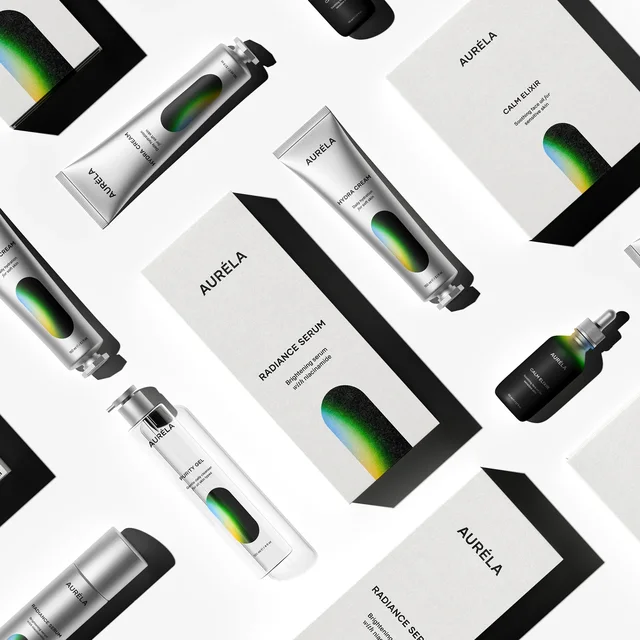 Auréla brand identity and packaging